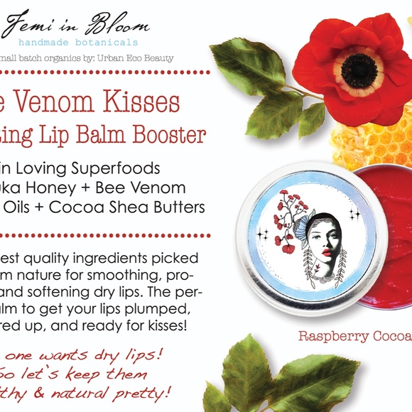 Organic Hydrating Red Lip Balm Booster / Moisturize, Hydrate, Soften Lips - Picture 4 of 14